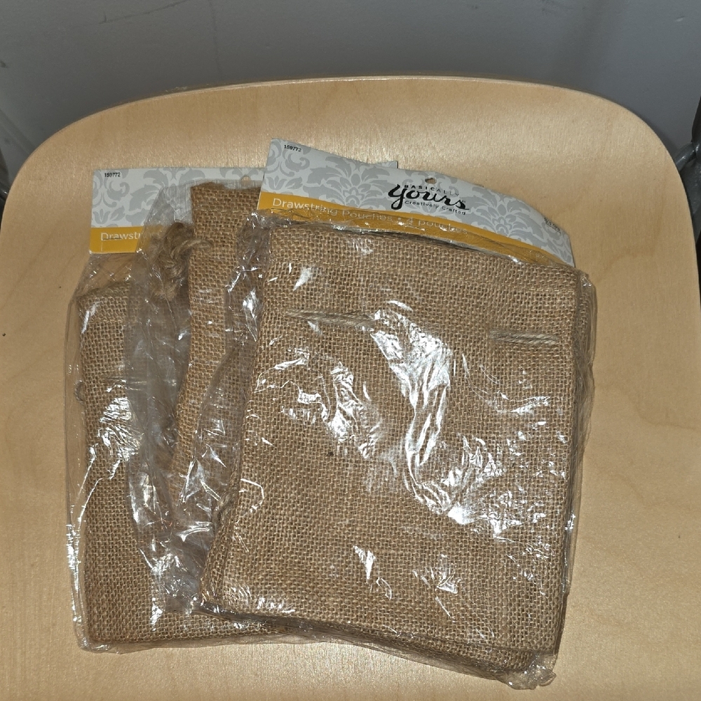 Burlap‎ Gift Bags - Brown Burlap / 11 Bags NWOT